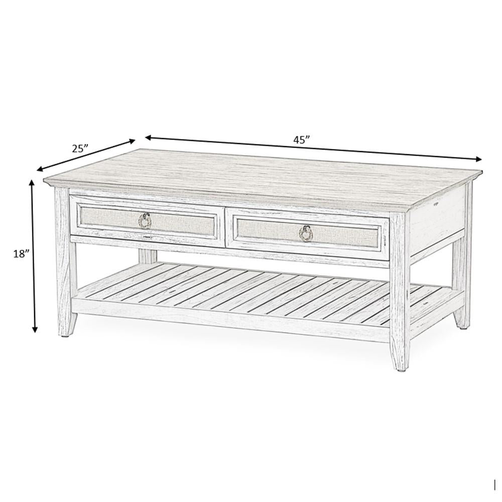 coffee table with bottom shelf - Beige