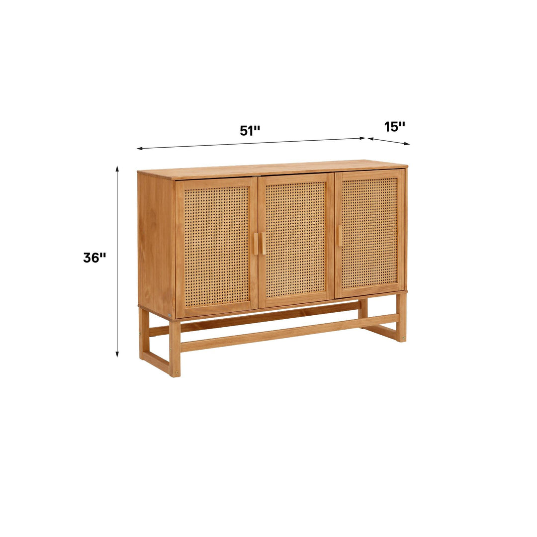sideboard 36 inches high with 2 cabinets - Natural
