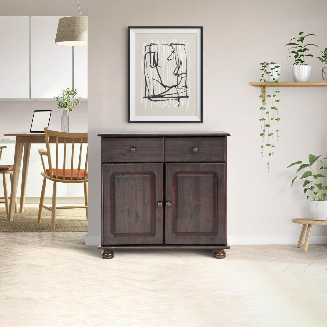 Chester Sideboard with 1 Drawer and 1 Cabinet - Rich Brown