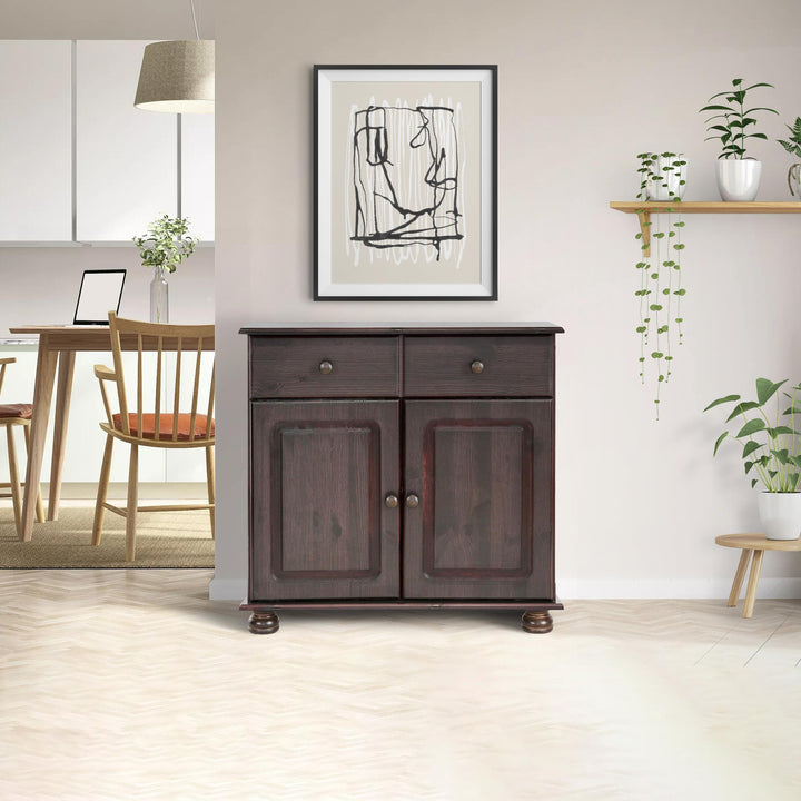 Chester Sideboard with 1 Drawer and 1 Cabinet - Rich Brown