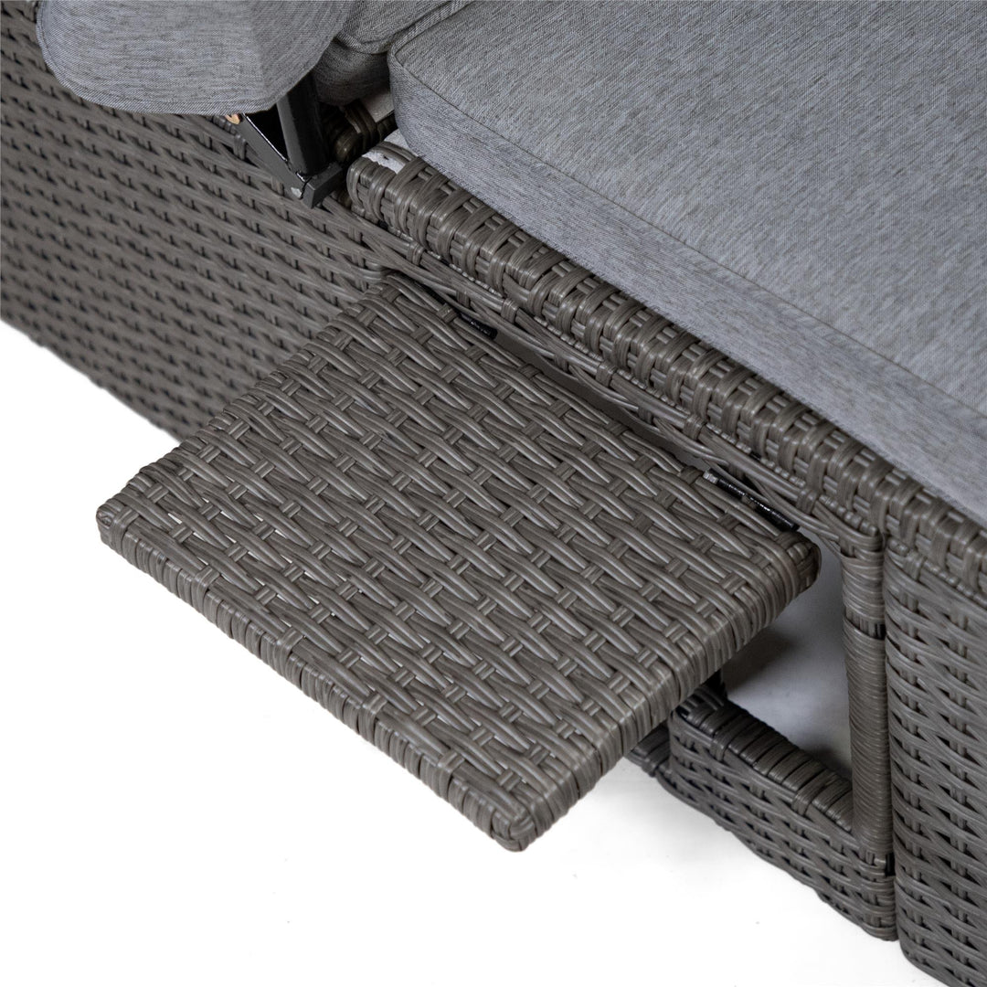 outdoor chaise lounge with canopy - Gray