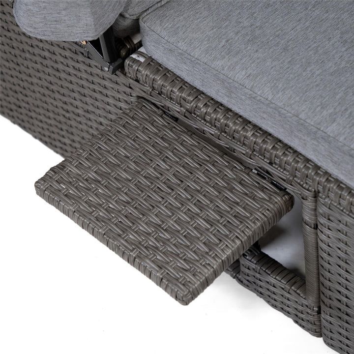 outdoor chaise lounge with canopy - Gray
