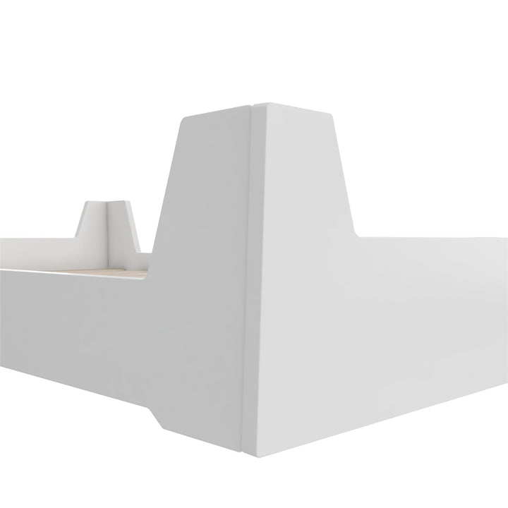Alessi Montessori Toddler Floor Bed​ with 2 Heights - White - Crib & Toddler Mattress