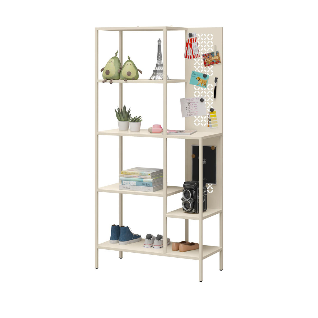 Modern home decor with Annie bookcases -  Parchment