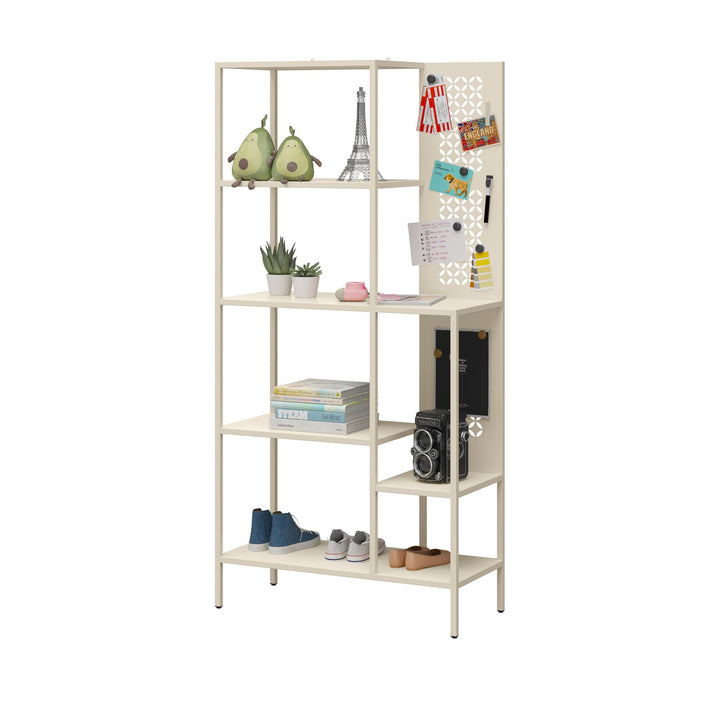 Modern home decor with Annie bookcases -  Parchment