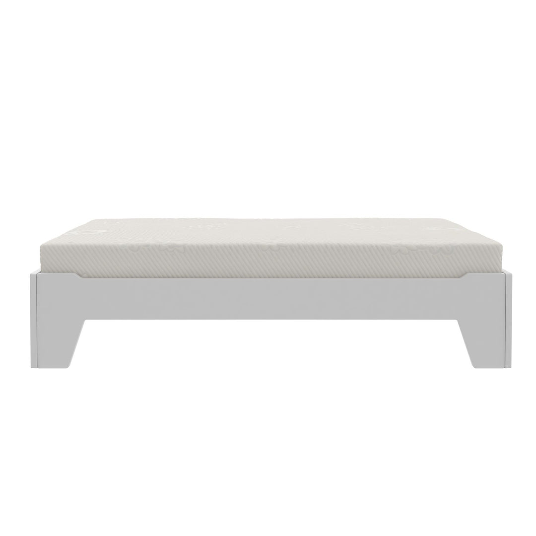 Alessi Montessori Toddler Floor Bed​ with 2 Heights - White - Crib & Toddler Mattress