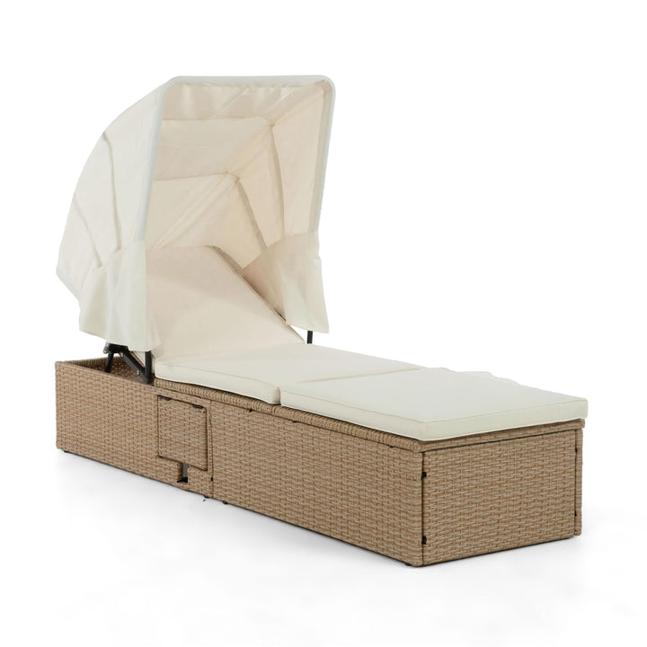 chaise lounge with canopy - Natural