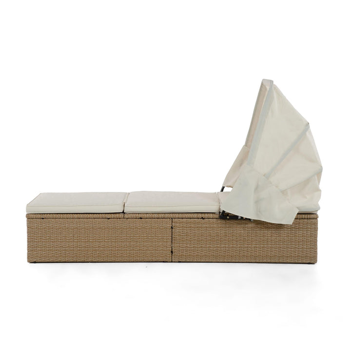 outdoor lounge chair with canopy - Natural