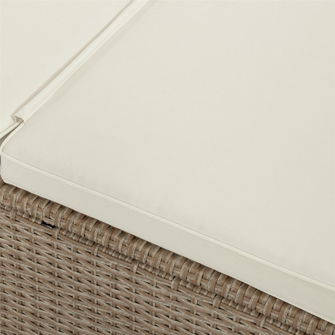 Outdoor Adjustable Chaise Lounge with cusion - Natural