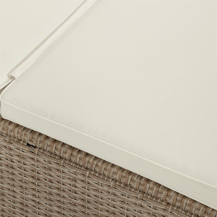 Outdoor Adjustable Chaise Lounge with cusion - Natural