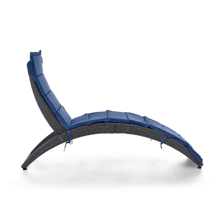 fold up chaise lounge outdoor - Blue