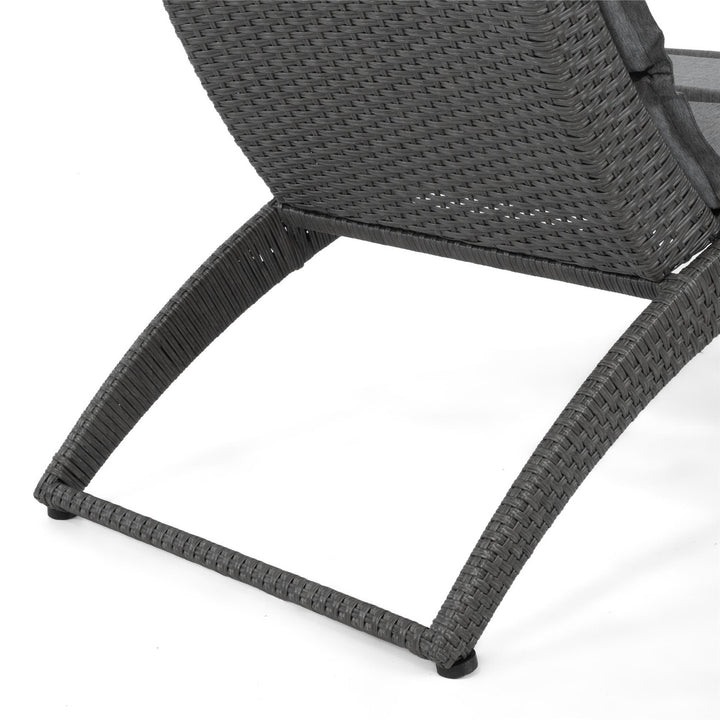 flat weave design chaise lounge - Gray