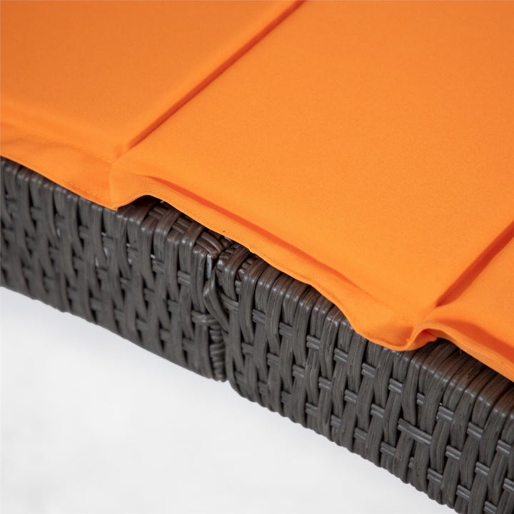 Outdoor Foldable Chaise Lounge - Orange