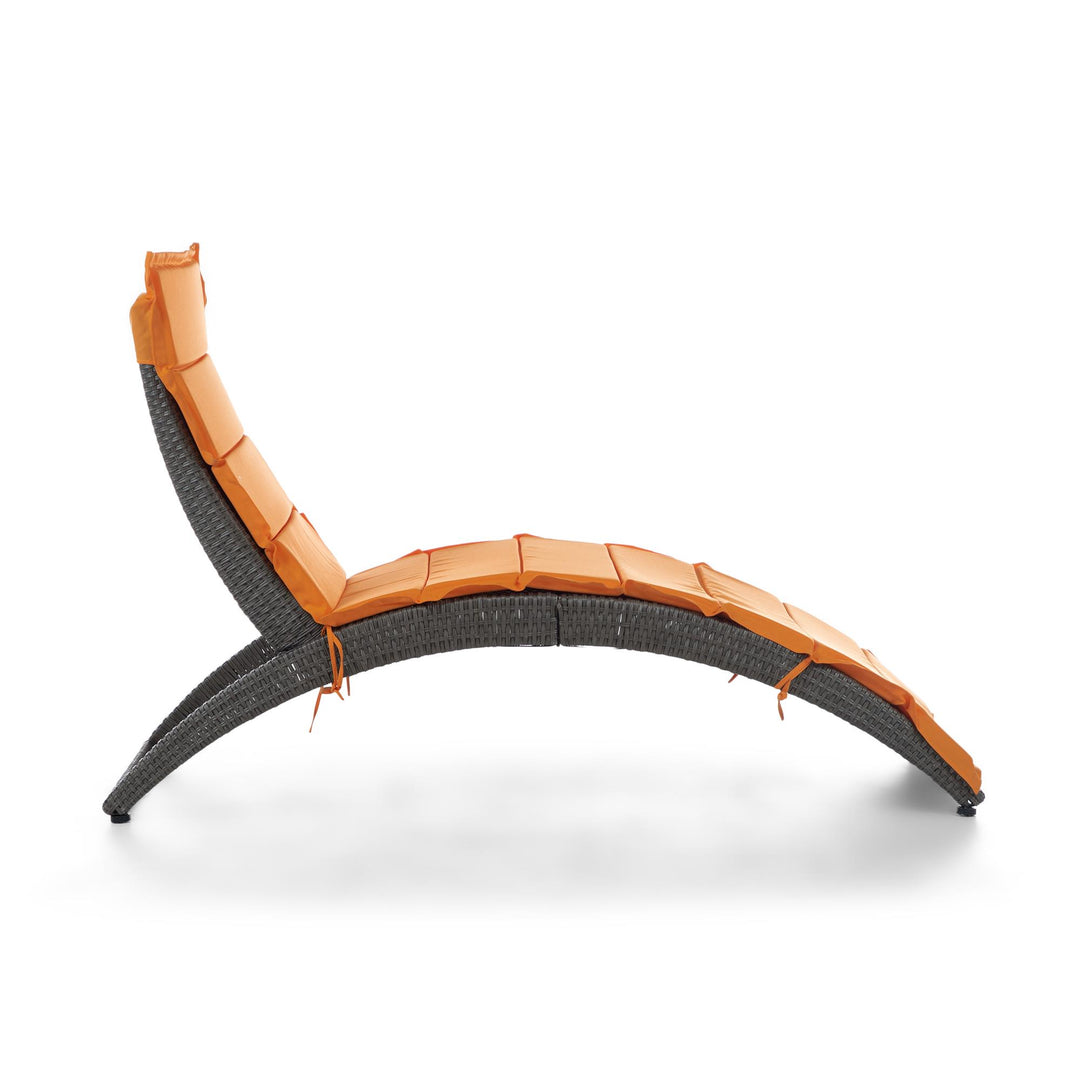 foldable outdoor chaise lounge - Orange