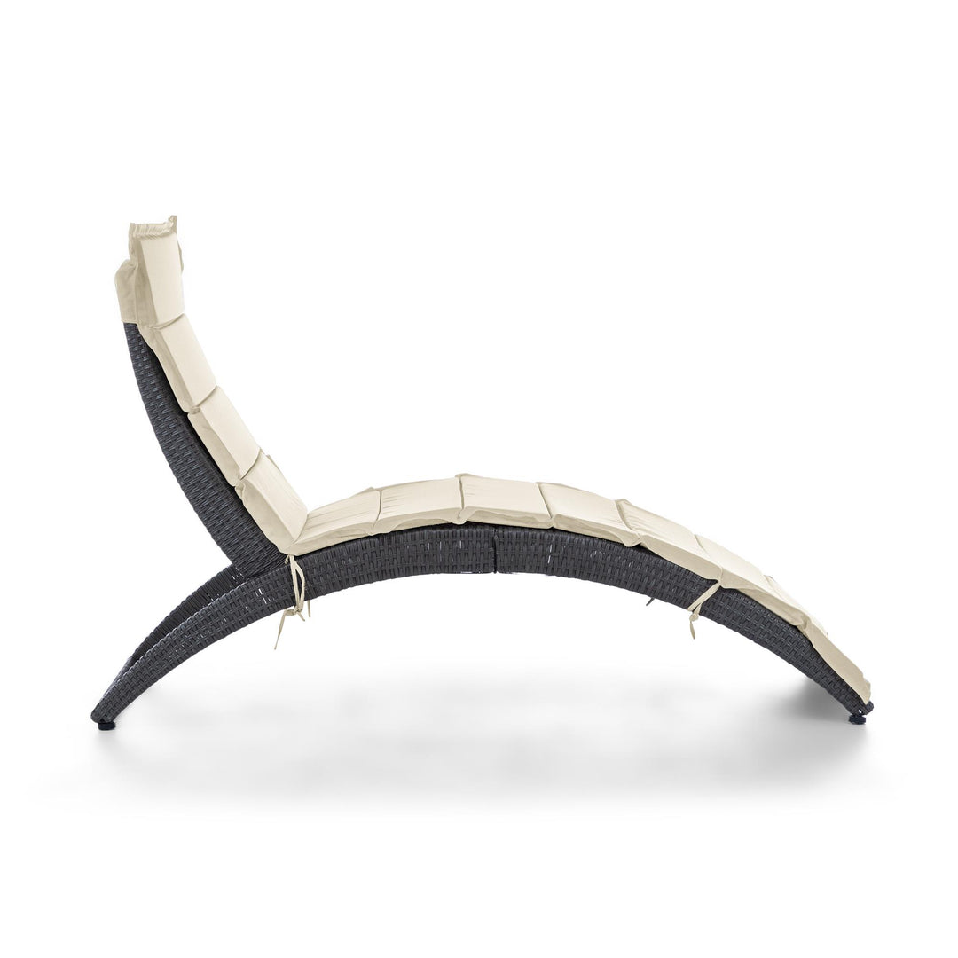 fold up chaise lounge outdoor - White