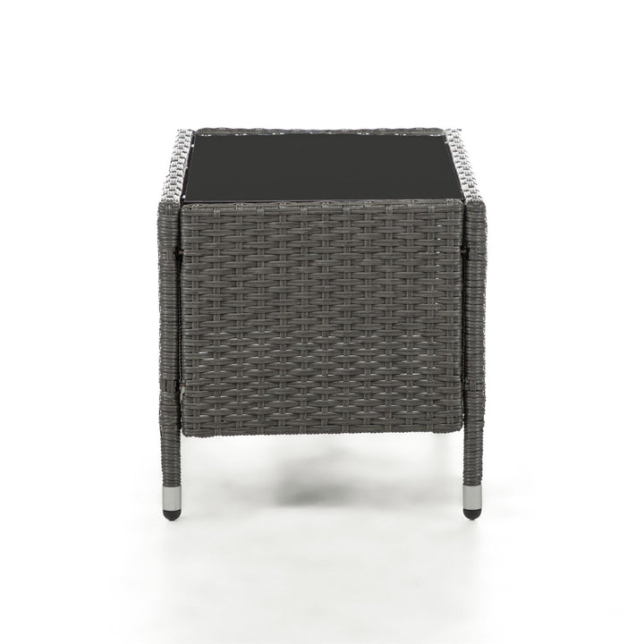 wicker patio conversation set - Gray