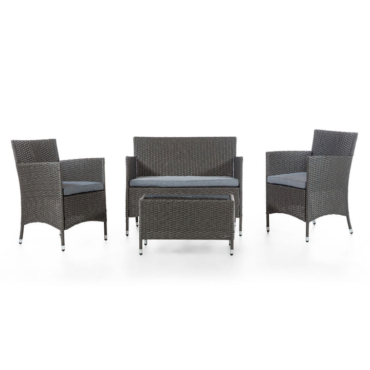 4 Piece Patio Conversation Set - Gray