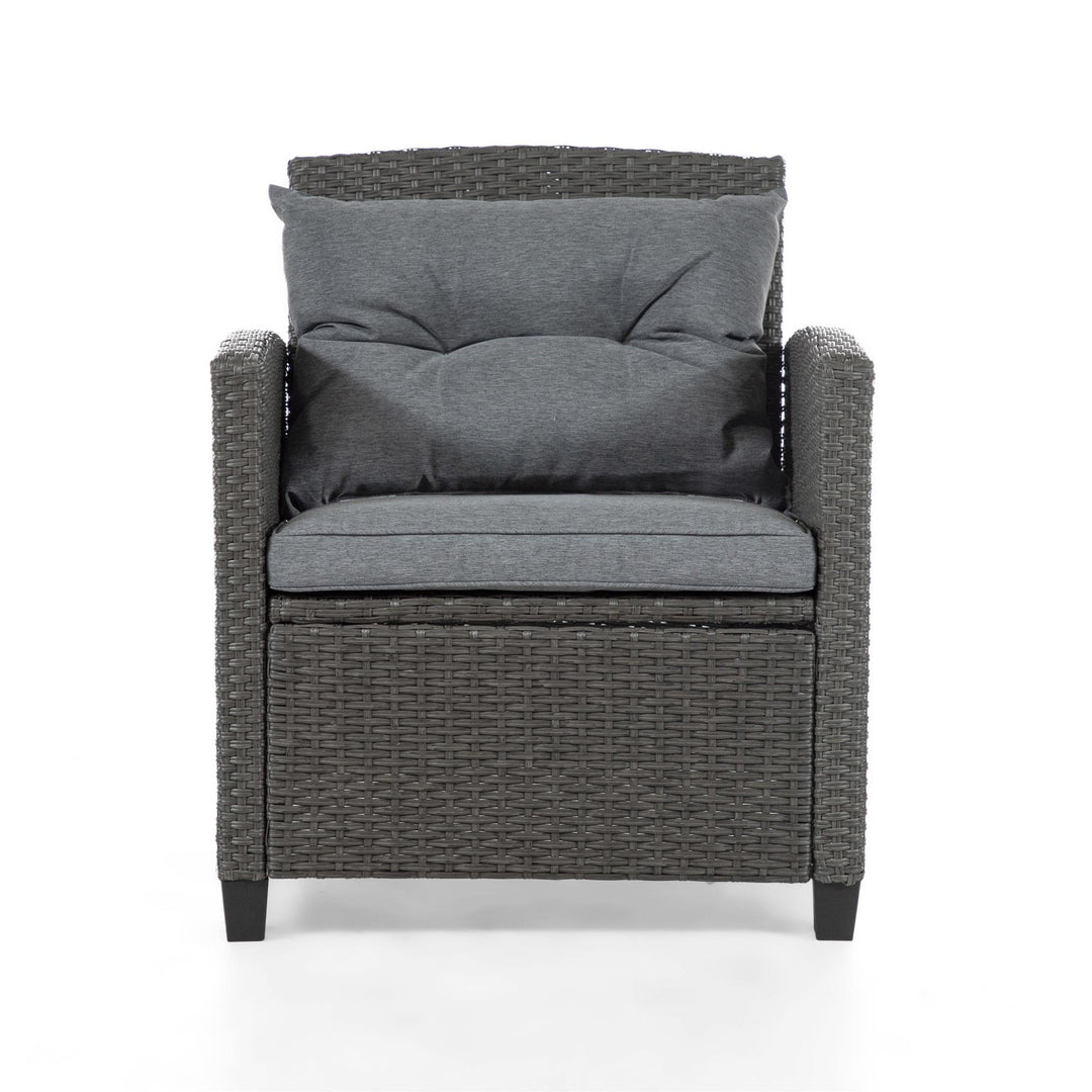 patio set with 2 chairs - Gray