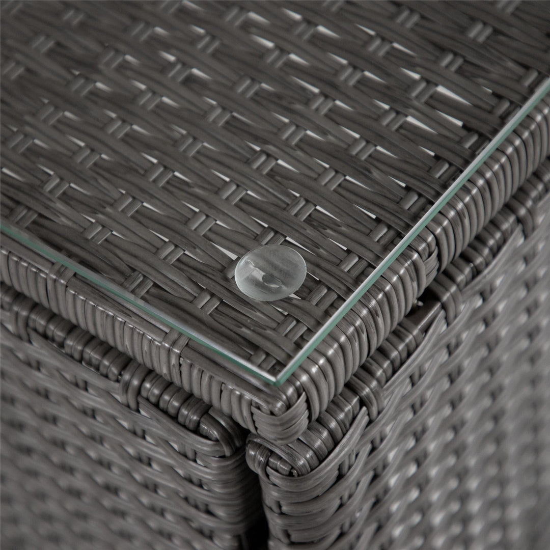 2 chairs with end table - Gray