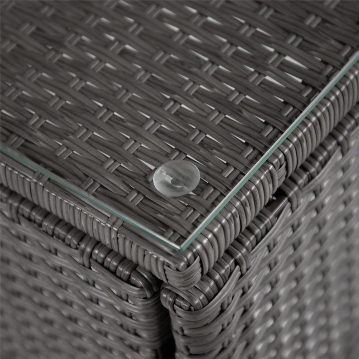 2 chairs with end table - Gray