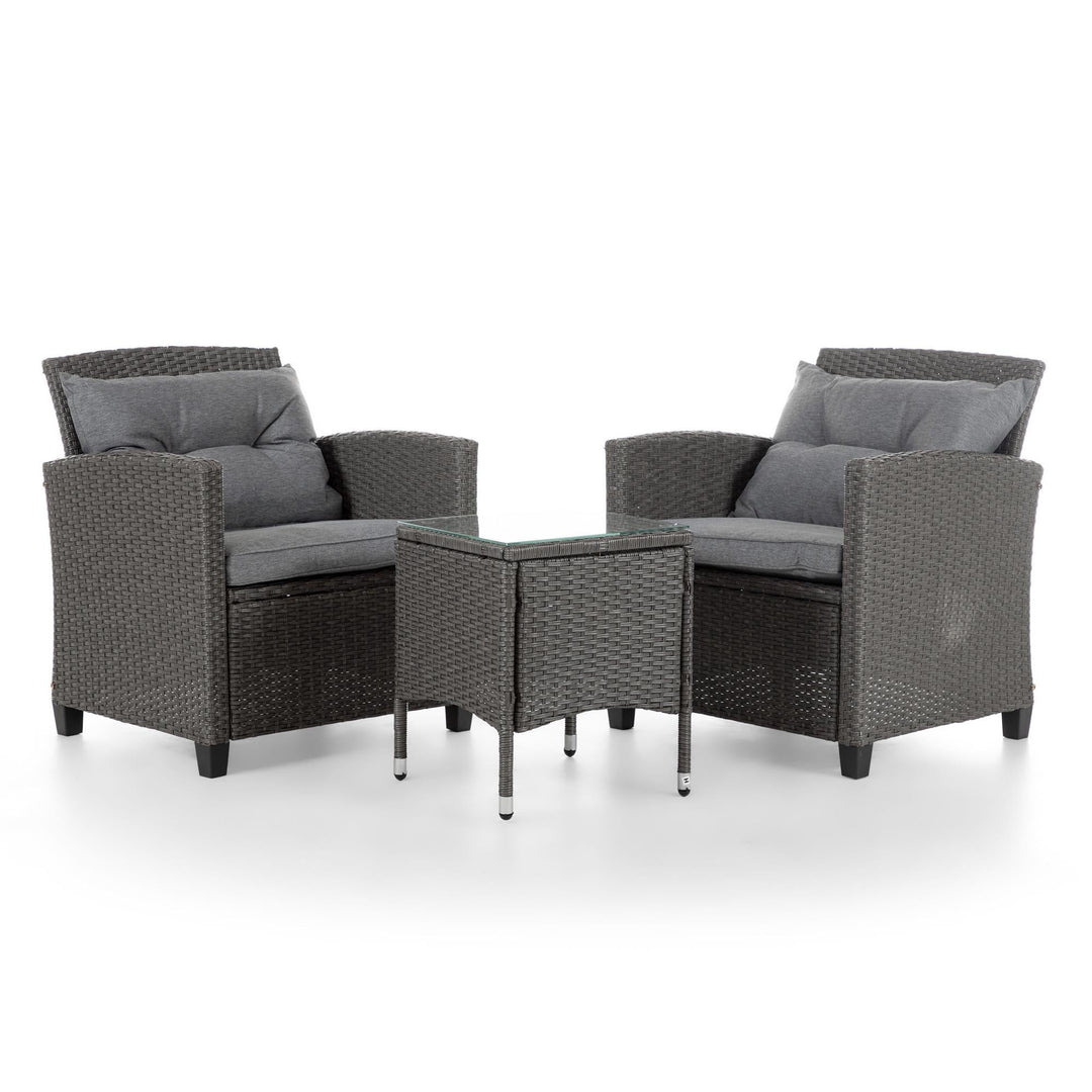 wicker 3 piece patio set - Gray