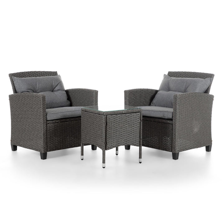 wicker 3 piece patio set - Gray