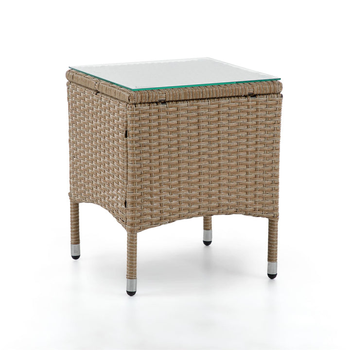 2 chairs with end table - Natural