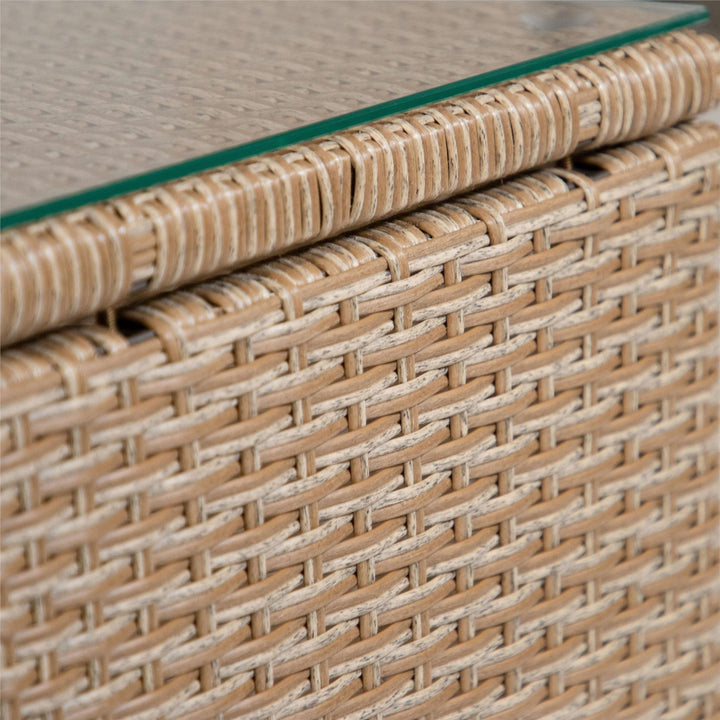 3 piece wicker patio set - Natural