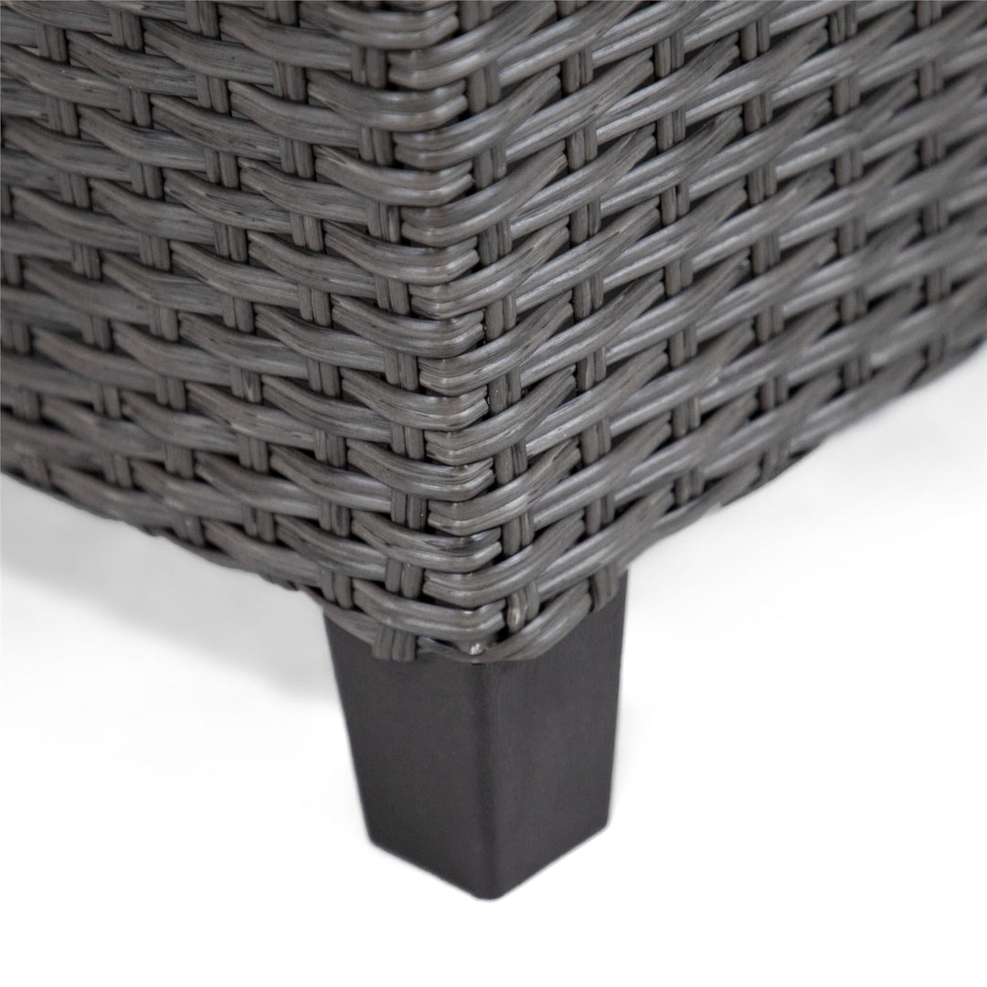patio bench wicker - Gray