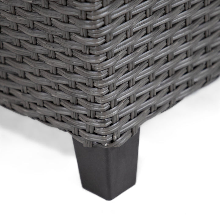 patio bench wicker - Gray
