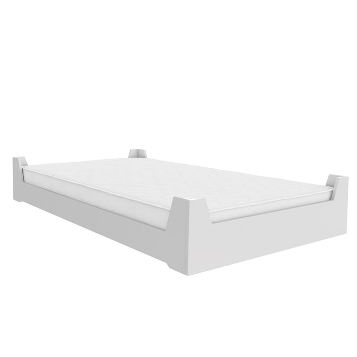 Alessi Kids Montessori Floor Bed​ with 2 Heights - White - Twin