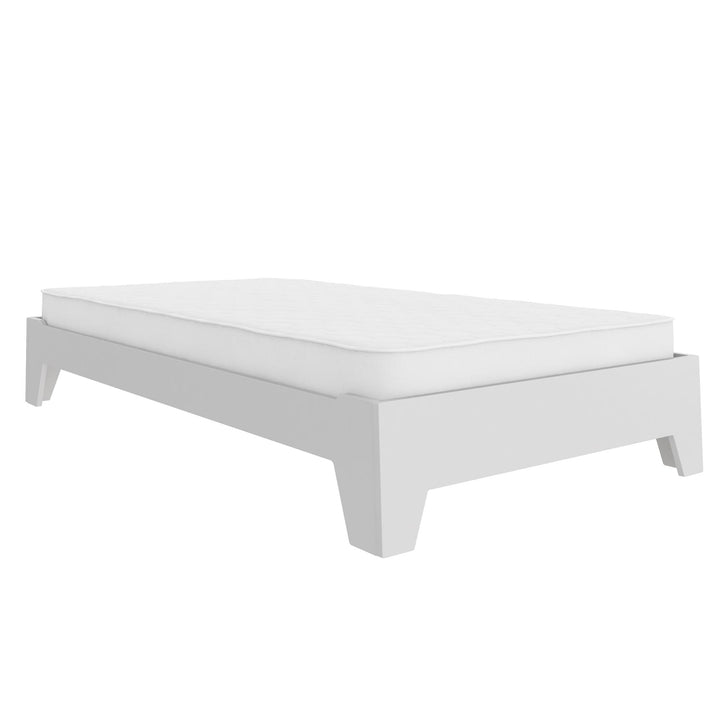 Alessi Kids Montessori Floor Bed​ with 2 Heights - White - Twin