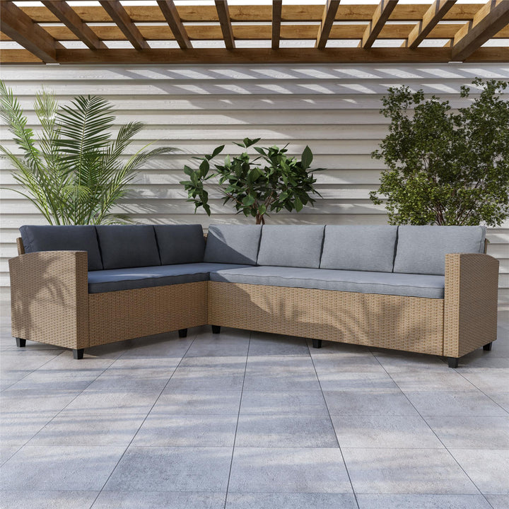All-weather outdoor patio furniture - Natural