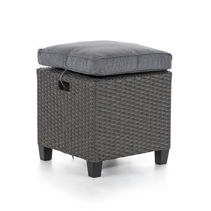 Outdoor Patio Ottoman - Gray