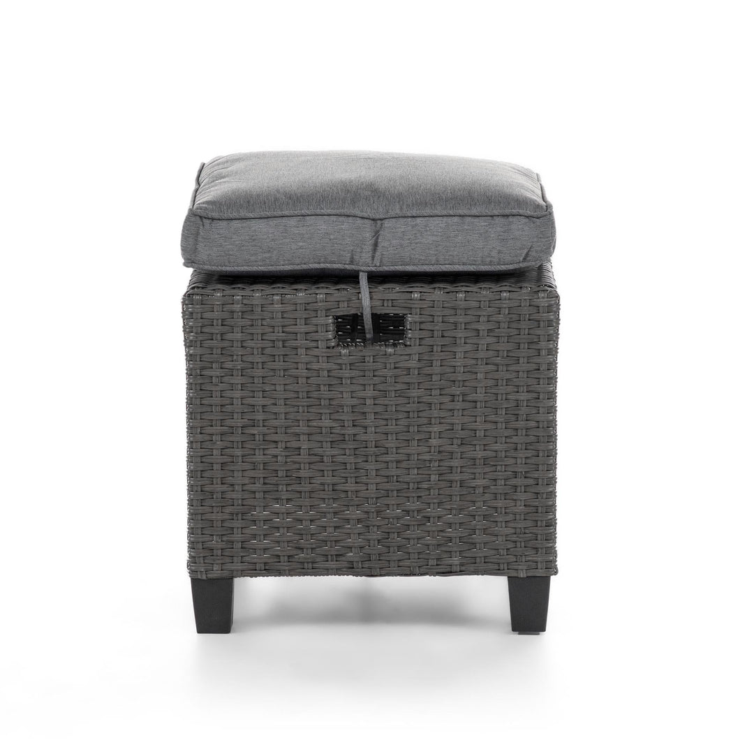 outdoor ottoman 2-inch thick foam cushion - Gray