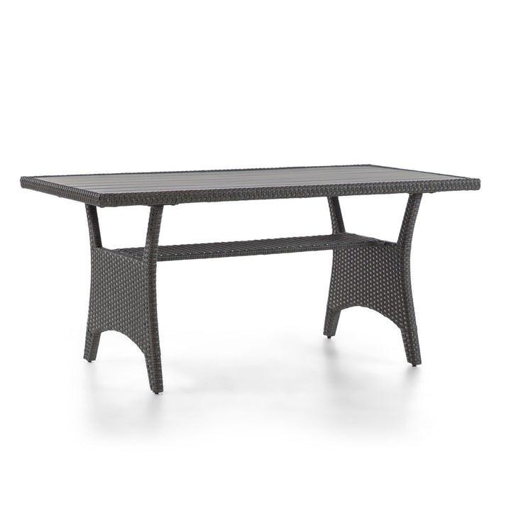 wicker patio dining table - Gray
