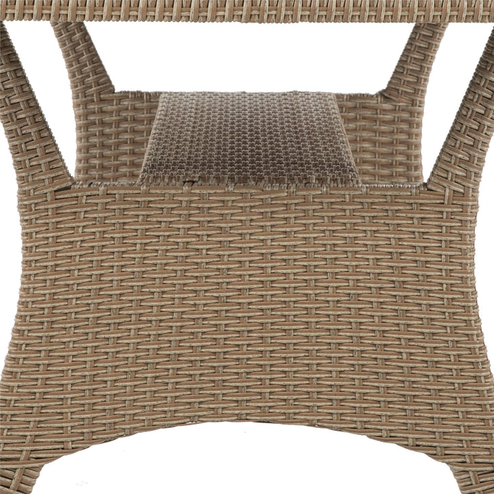 slat outdoor dining sets - Natural