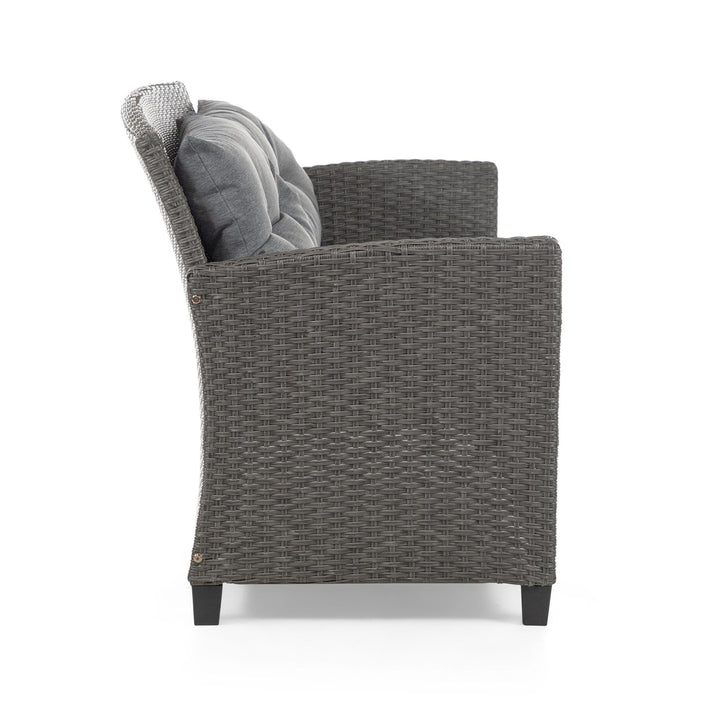 wicker loveseat for lawn - Gray