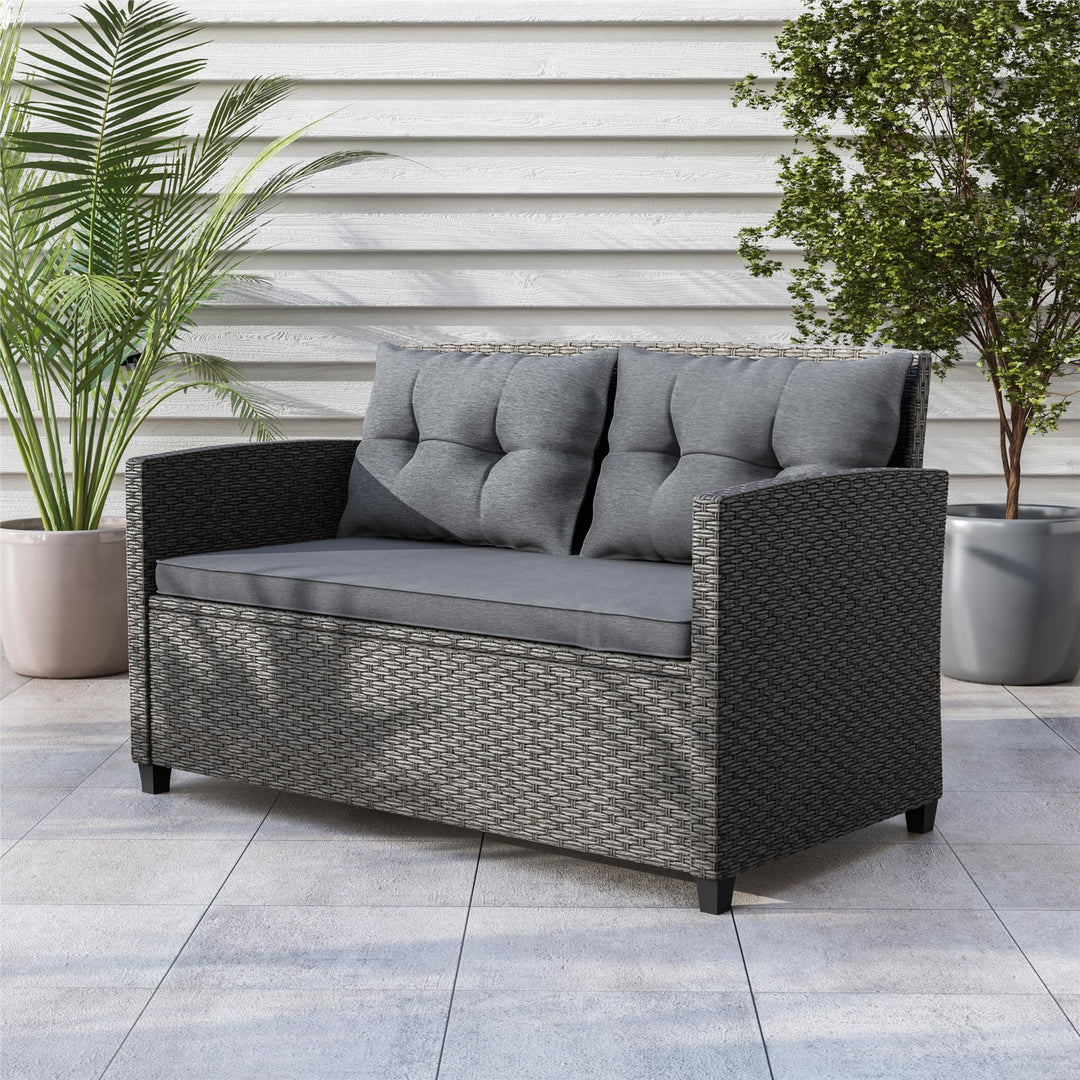 wicker two seater - Gray
