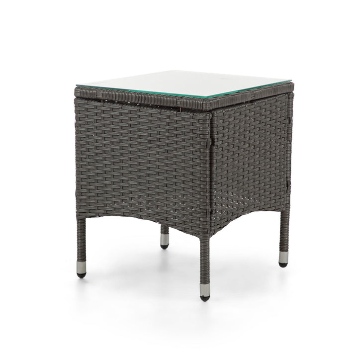wicker end table - Gray