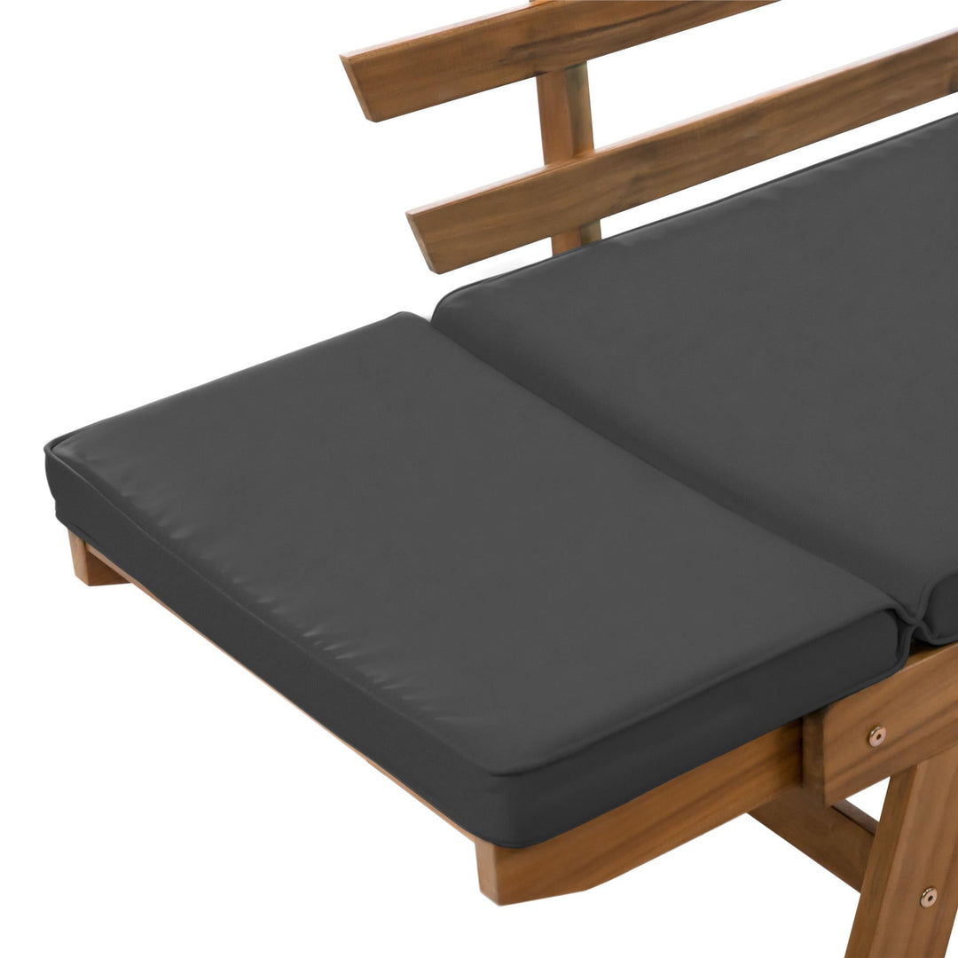 solid wood convertible loveseat - Gray