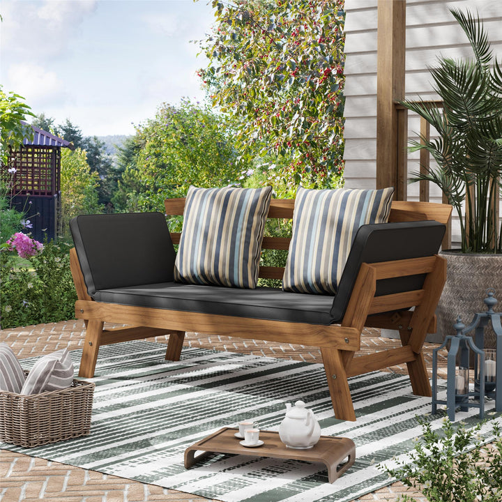 acacia wood daybed - Gray