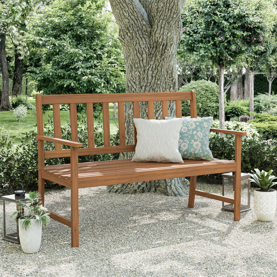 acacia wood benches - Natural