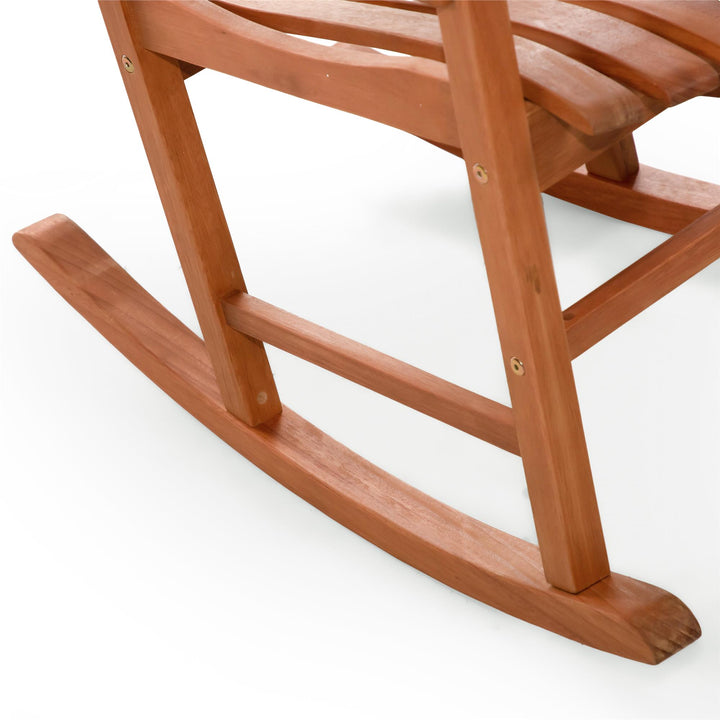 eucalyptus wood patio rocking chair - Natural