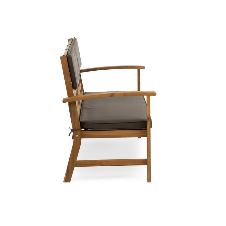 Acacia Wood Patio Chairs with table - Brown