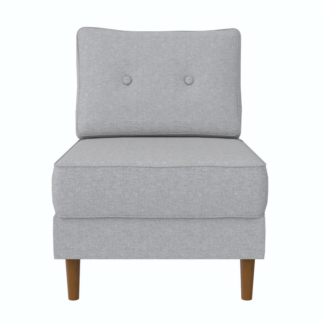 Flex Zion Modular 1 Seater Armless Sofa Chair  -  Gray