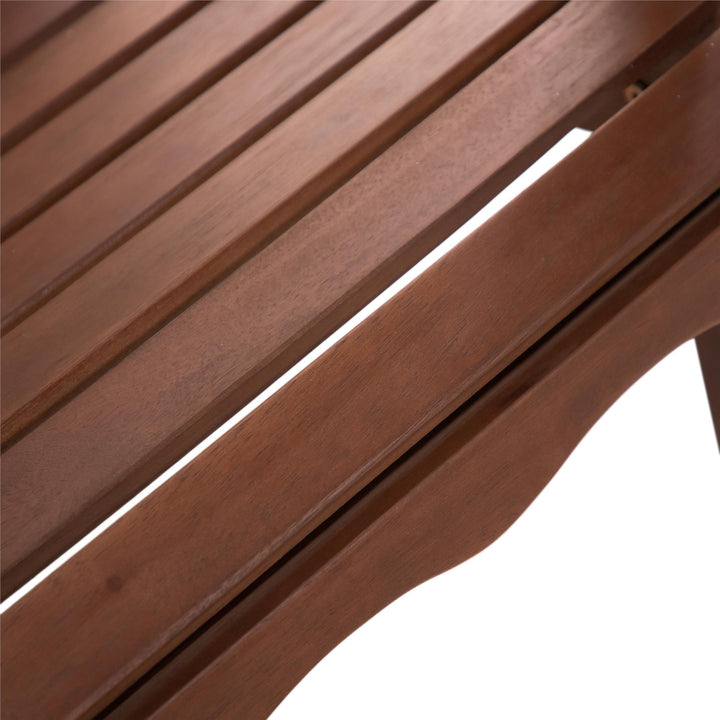 wood veranda foldable chair - Dark Oak