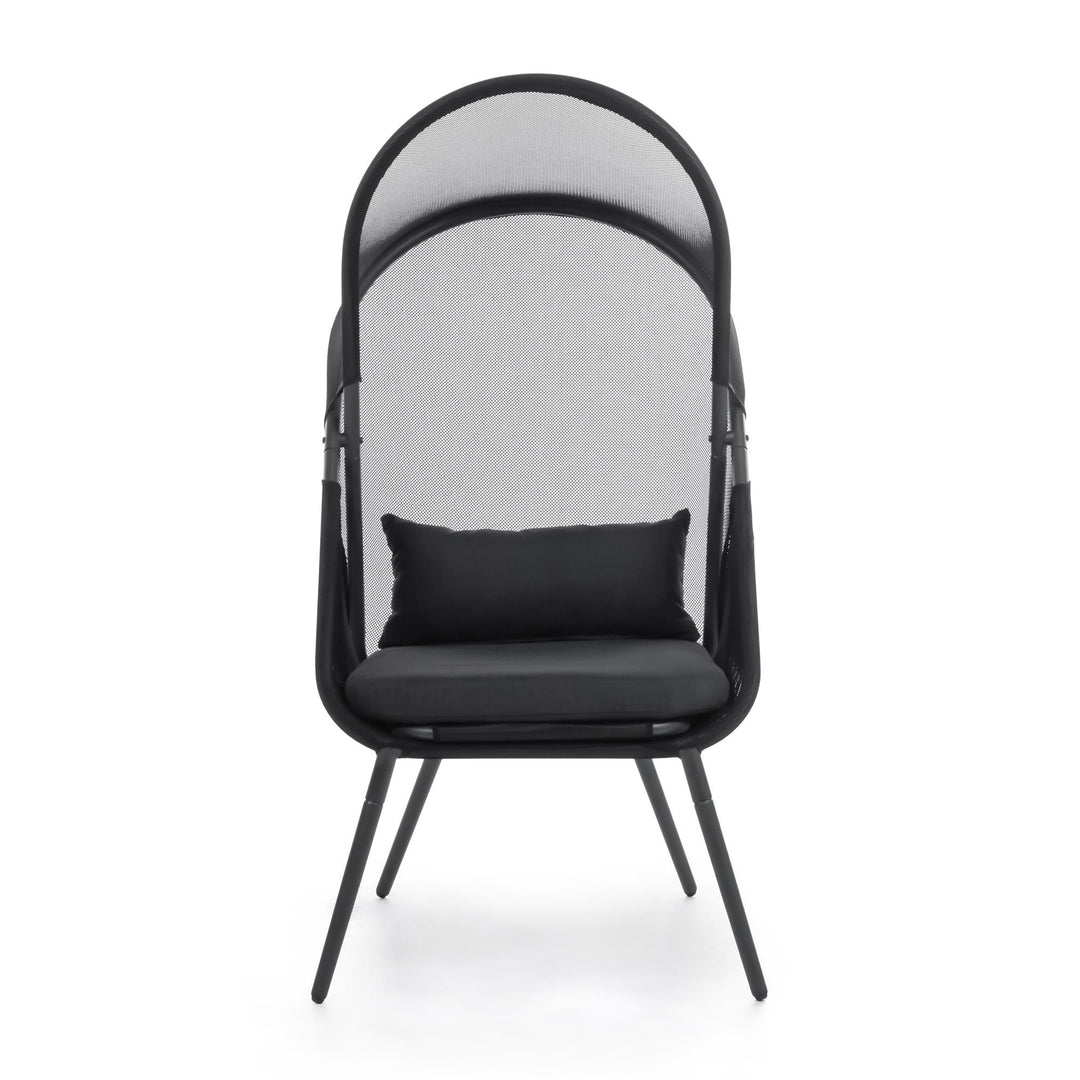 steel frame foldable chair  Set of 2 - Black