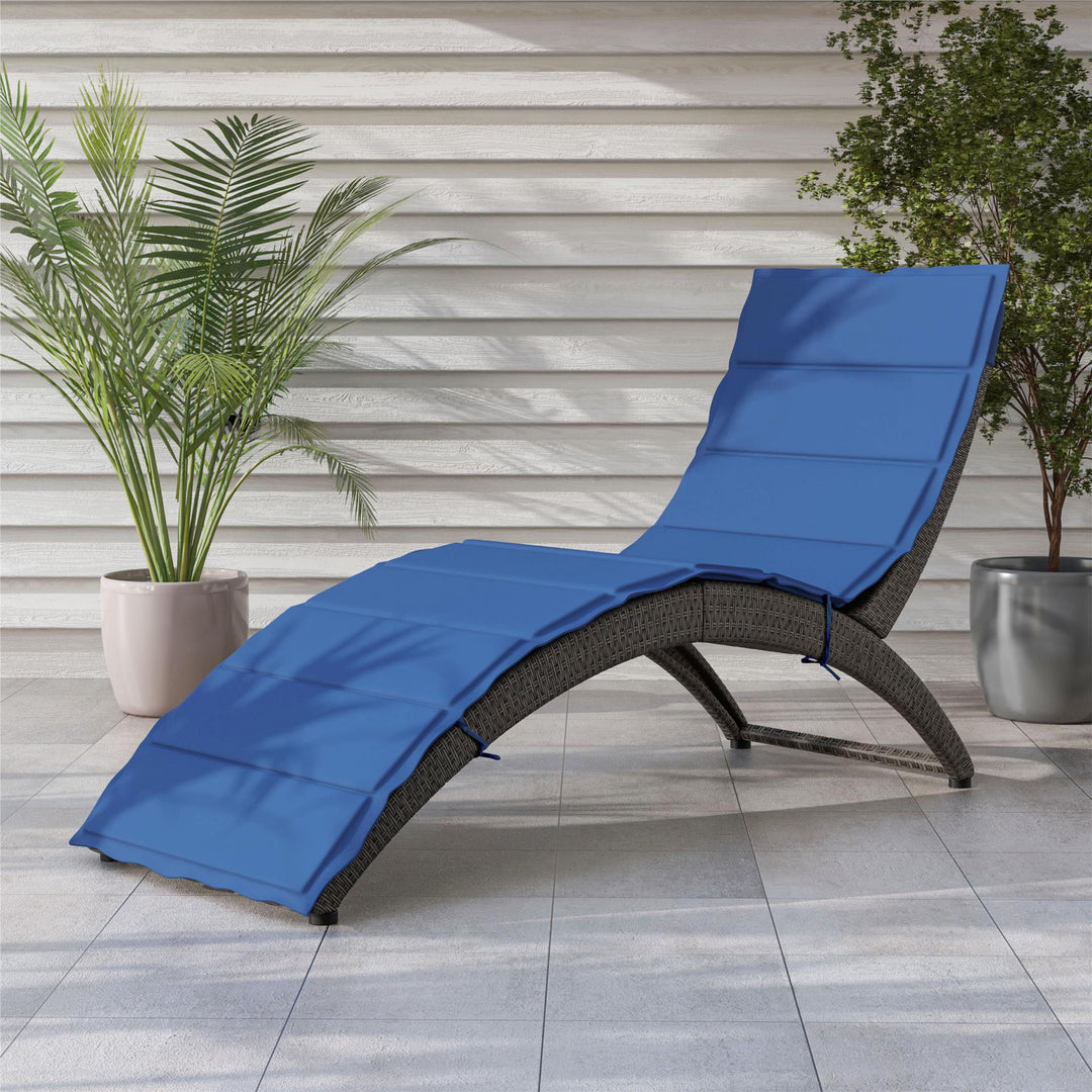 foldable chaise lounge - Blue