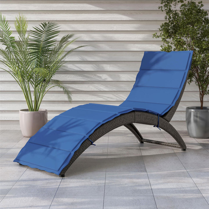 foldable chaise lounge - Blue